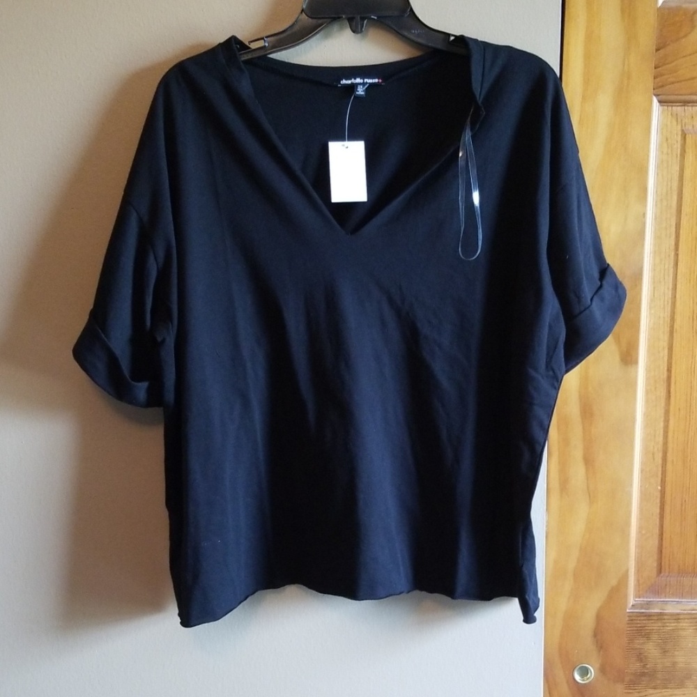 NWT Charlotte Russe Black top - Picture 1 of 2